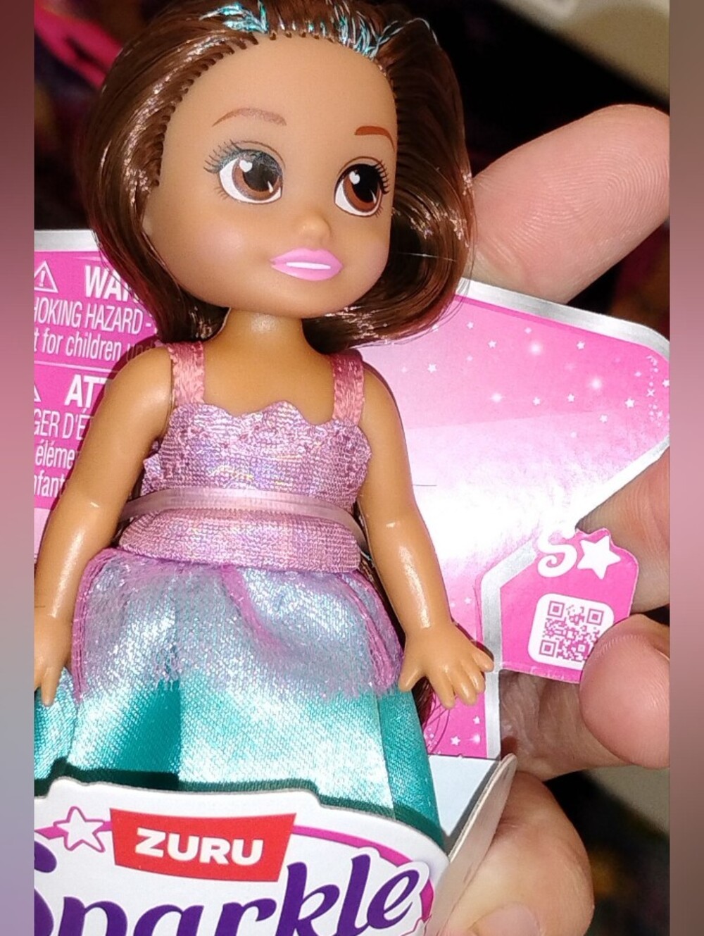 Kids Girls'Sparkle Doll - Pink and Teal Dress